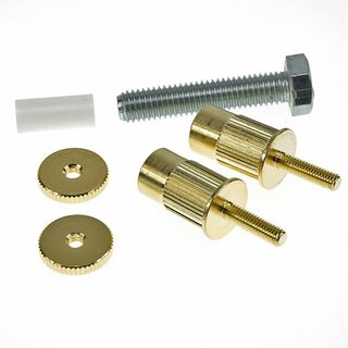 E-sert-GG        	Faber E-sert = Epiphone, etc. to 59 ABR converter studs,  12mm/4mm, Steel, Gold, gloss
