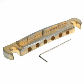 TPWC-59GA        	Faber TPWC-59 Vintage Spec ALU Compensated Wraparound Tailpiece, Gold, aged