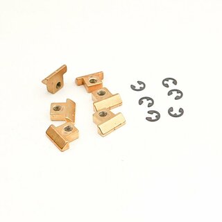 RS-BG (6 pcs.) 	Replacement saddle, Brass, natural, pre-slotted, gloss finish