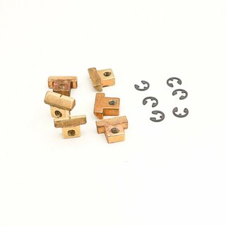 RS-BA (6 pcs.) 	Replacement saddle, Brass, natural, pre-slotted, aged finish