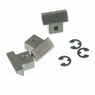 RSWRAP-T (3 pcs.) 	Wraptonate replacement saddle, Titanium, natural finish, pre-slotted
