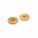 TW-MGA (2 pcs.) 	thumbwheels, brass, metric 4mm, gold...