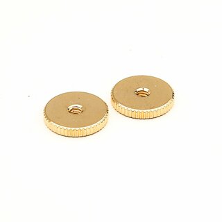 TW-IGG (2 pcs.) 	thumbwheels, brass, inch 6-32,  gold plated, glossy