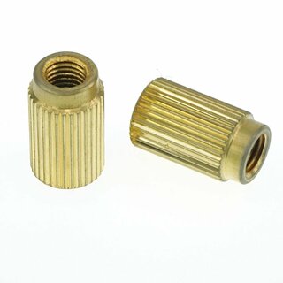 TPI-A-IGA        		Faber 5/16-24 Inch Tailpiece Inserts (pair) Steel, gold plated, aged