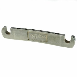 TP-59NA       Faber TP-59 Vintage Spec ALU Stop Tailpiece, Nickel, aged