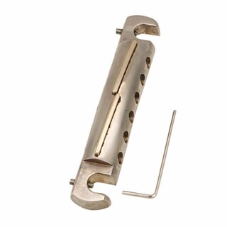 TBWC-59NA-BL        	Faber Vintage Spec ALU Compensated Wraparound Tailpiece, Nickel, aged, Intonationsleiste: Messing, Linkshand