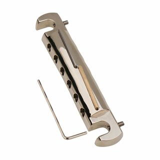 TBWC-59NG-HL        	Faber Vintage Spec ALU Compensated Wraparound Tailpiece, Nickel, gloss, Intonationsleiste: Titan/Messing, Linkshand