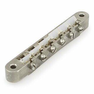 ABRN-NAN        ABRN Bridge, Fits Nashv studs, Aged Nickel, Nylon saddles