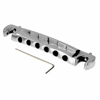 TPWCL-59NA        Faber TPWCL-59, Vintage Spec ALU Compensated Wraparound Tailpiece, Nickel, aged, LEFT HANDED