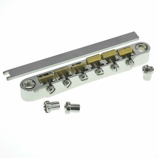 ABRL-BG        ABRL Bridge, pat. pend. Locking System, Gloss Nickel, Brass saddles natural