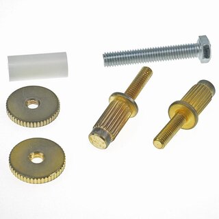 iNsert-IGA          Faber iNsert = Nashville to 59 ABR converter studs, 7mm/6-32inch, Brass, gold plated, aged