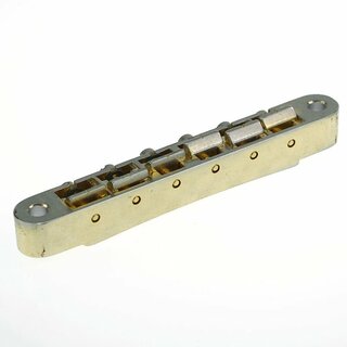 ABRM-GA        ABRM Bridge, Fits 4mm studs, Aged Gold, Brass saddles gold plated