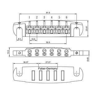 WRAPT-NG        	Faber Wraptonate, Intonatable Stoptail Bridge, Gloss Nickel