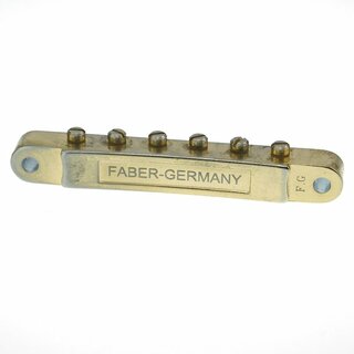 ABRN-GA        ABRN Bridge, Fits Nashv studs, Aged Gold, Brass saddles gold plated