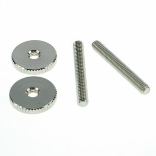 ST-MNG          Faber 4mm, metric 59 ABR Steel Studs and Brass Thumbwheel Kit, (pair) nickel plated, glossy