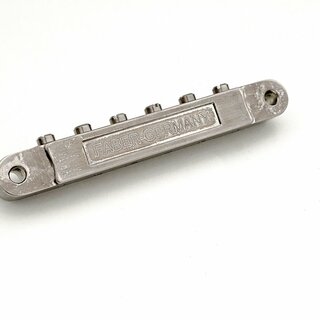 HYBRIDge-N-NA        ABRN Bridge, Fits Nashv studs, Aged Nickel, TITANIUM/Brass saddles