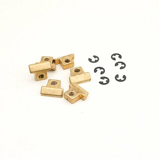 RS-BGU (6 pcs.) 	Replacement saddle, Brass, natural, unnotched, gloss finish